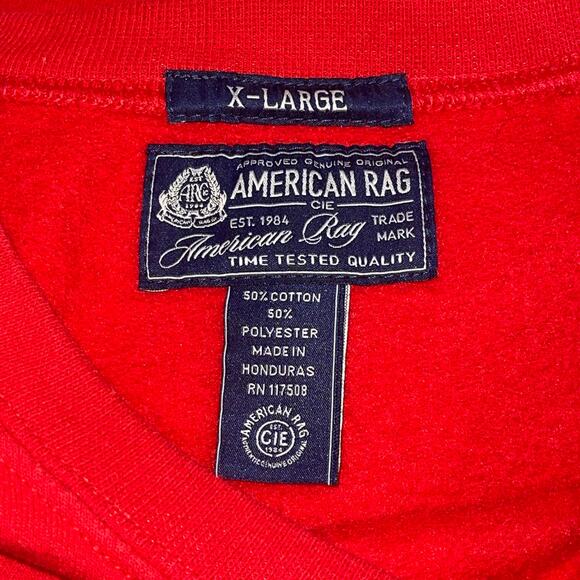 American Rag Cie Yellow Snow HAPPY HOLIDAYS Ugly Christmas Sweatshirt Size XL - Picture 4 of 4